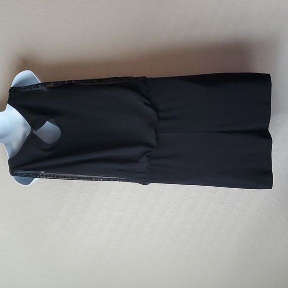 Scarlett size 12 Black Beaded Sleeveless dress with a Flattering Fit Lined - Picture 6 of 10